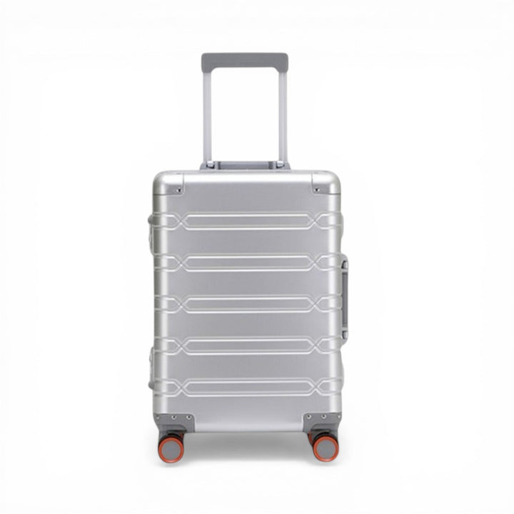 Minimalist Silver Aluminum Hard-Shell Carry-On