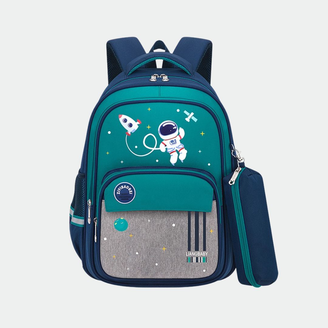 Space Explorer Kids Backpack with Pencil Case 1-2 Grade