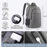 Victoria Tourist Anti-Theft Laptop Backpack with Combination Lock