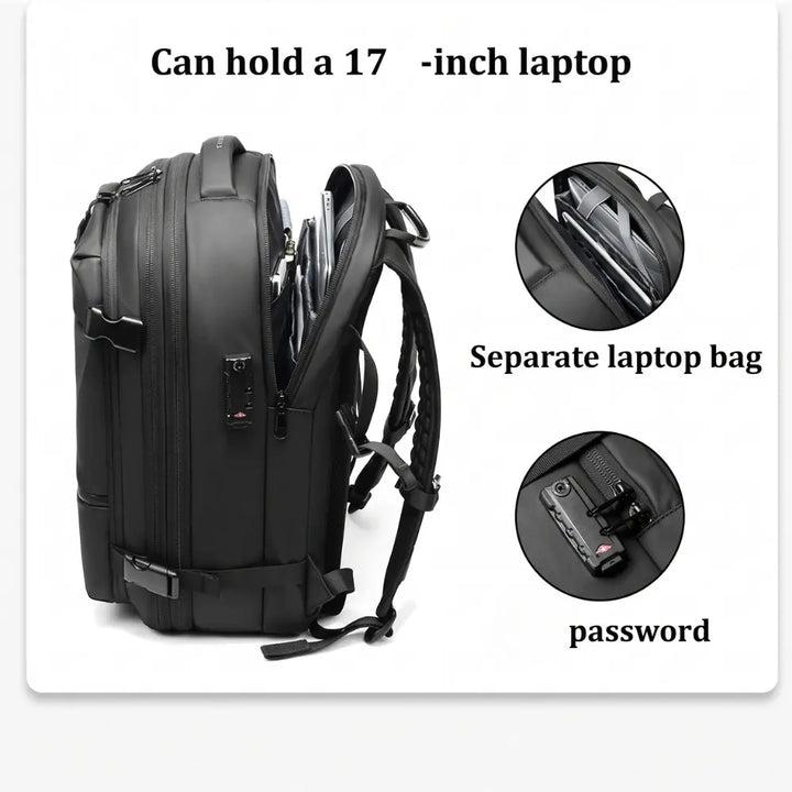 Anti-Theft Vacuum Compression Business Travel Backpack